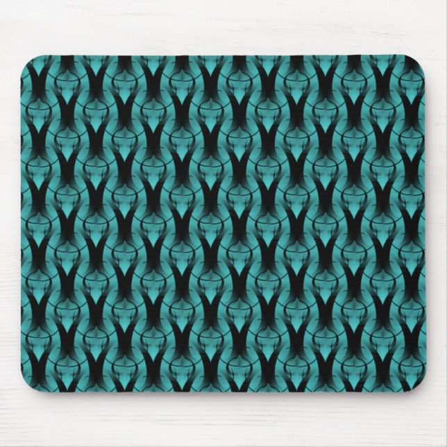 Tapis De Souris Vibrant Turquoise moderne classique Mousepad (Devant)
