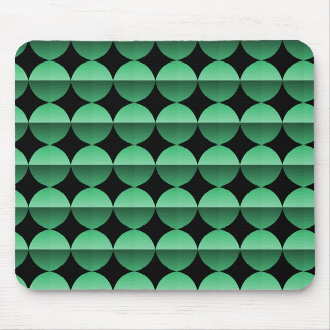 Tapis De Souris Vibrant Vert Retro Flair Mousepad (Devant)