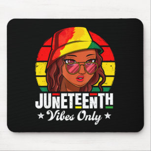 Tapis De Souris Vibrations Juneteenth uniquement femmes afro-améri