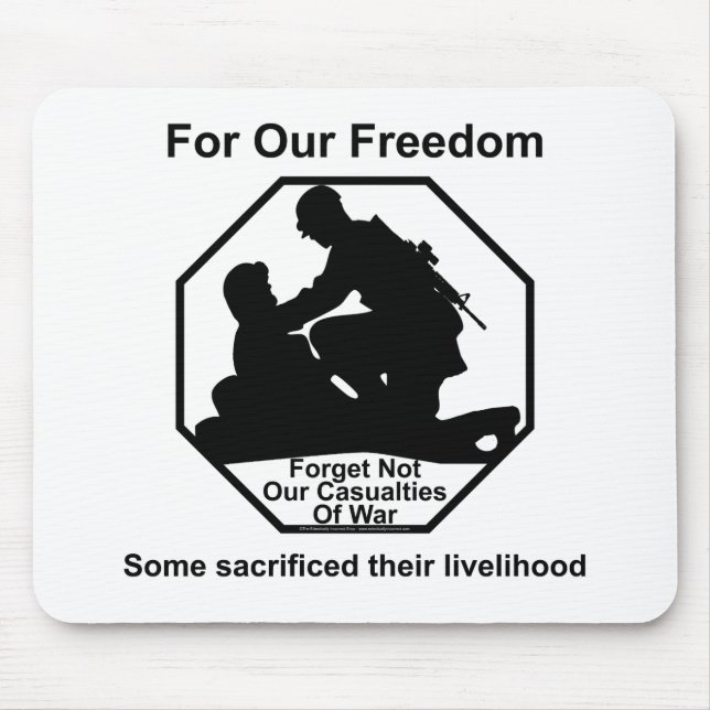 Tapis De Souris Victimes de la guerre. (Devant)