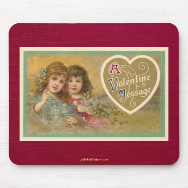 Tapis De Souris Victorian A Valentine Message 2 Girls Souris Pad (Devant)