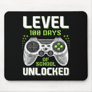 Tapis De Souris Video Gamer 100e Jour De Niveau D'École 100 Jours