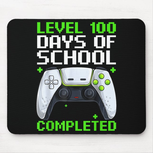 Tapis De Souris Video Gamer Student 100th Day Teacher 100 Days Of  (Devant)