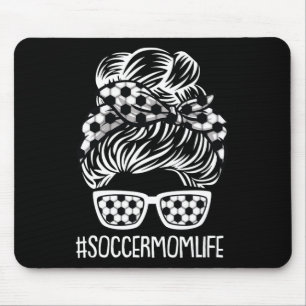 Tapis De Souris Vie de mère au football Mère-day Amateur de sport