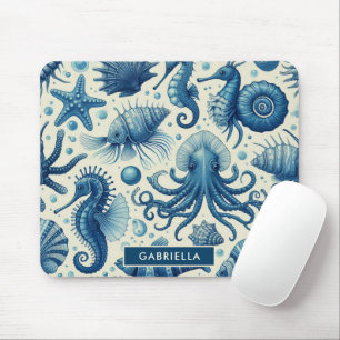 Tapis De Souris Vie marine vintage Animaux Motif