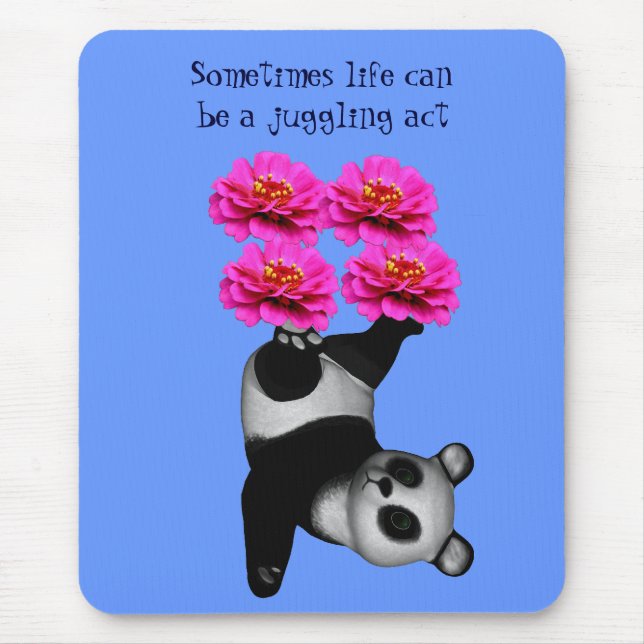 Tapis De Souris Vie Une Loi Jonglante Panda Inspiration Mousepad (Devant)