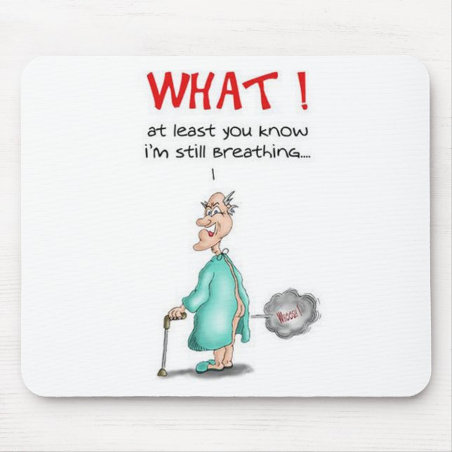 Tapis De Souris Vieil homme pétant (Devant)