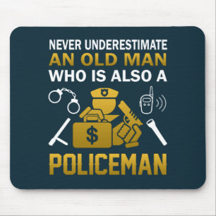 Tapis De Souris Vieil homme - un policier