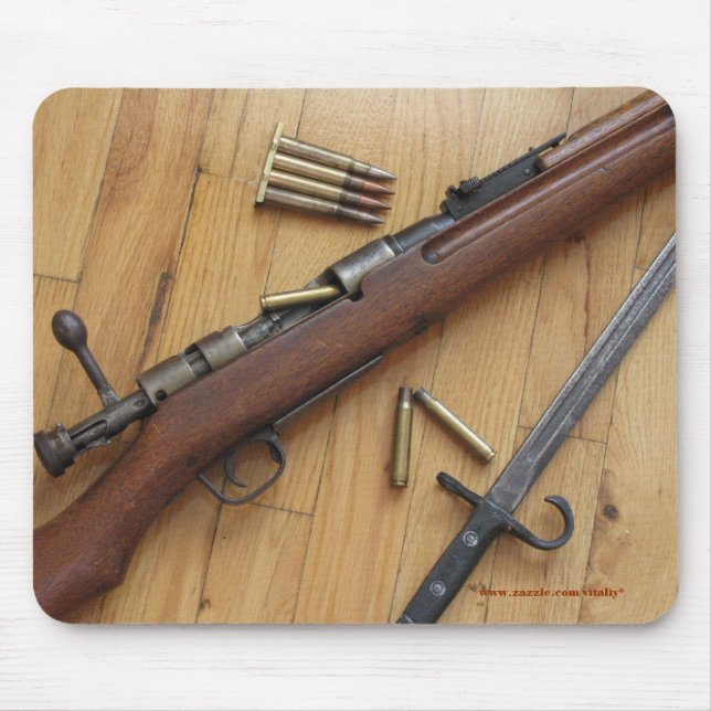 Tapis De Souris Vieille conception de mousepad de fusil d'Arisaka (Devant)