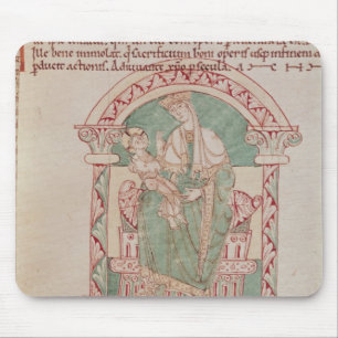 Tapis De Souris Vierge et enfant avec St Gregory le grand