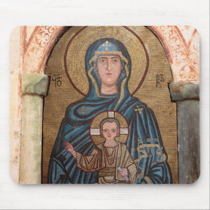 Tapis De Souris Vierge Marie et mosaïque de Jésus