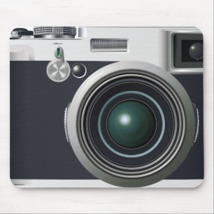 Tapis De Souris Vieux appareil photo noir