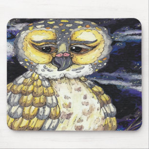 Tapis De Souris Vieux hibou sage Mousepad