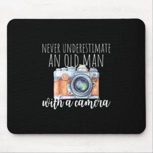 Tapis De Souris Vieux Homme Avec Caméra