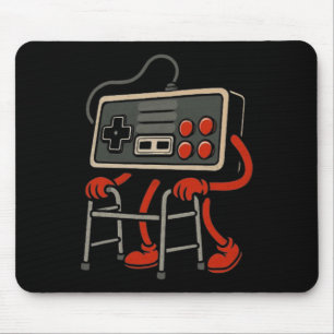 Tapis De Souris Vieux joueur jeu vidéo rétro Vieux joueur jeu vidé