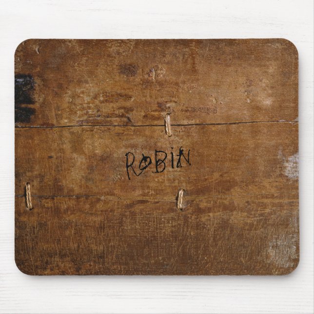 Tapis De Souris Vieux Mousepad "en bois" avec (ou sans) votre nom (Devant)
