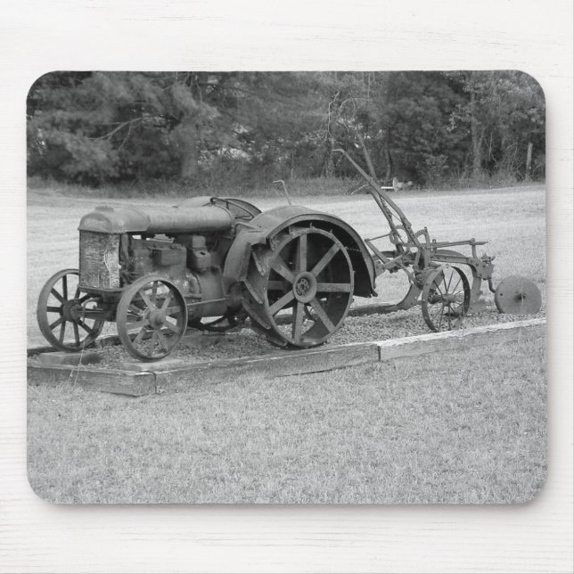 Tapis De Souris Vieux tracteur du passé (Devant)
