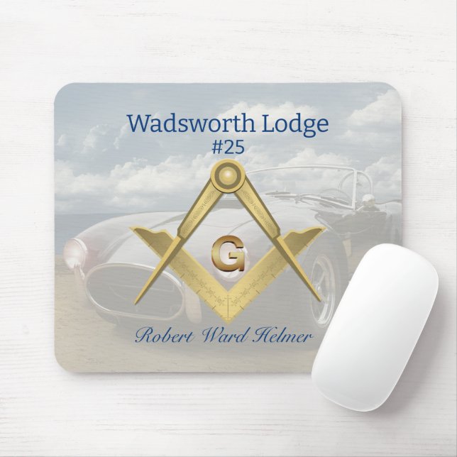 Tapis De Souris Vieux voiture Masonic (Avec souris)
