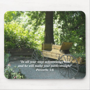 Tapis De Souris Vieux Wagon avec Verse d'écriture
