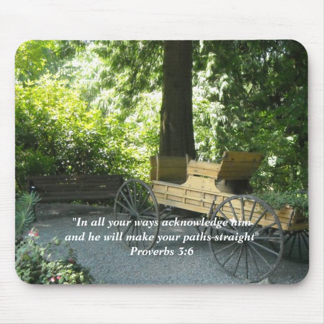 Tapis De Souris Vieux Wagon avec Verse d'écriture (Devant)