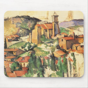 Tapis De Souris Village de Gardanne par Paul Cezanne, Art Vintage
