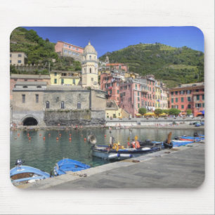 Tapis De Souris Ville à flanc de colline de Vernazza, Cinque Terr