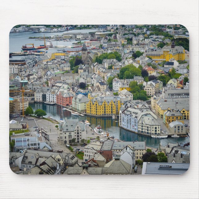 Tapis De Souris Ville Alesund, mousepad de Nouveau d'art de la (Devant)