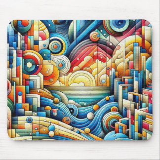 Tapis De Souris Ville au lever du soleil