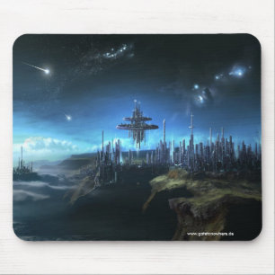 Tapis De Souris Ville dans les nuages - Mousepad