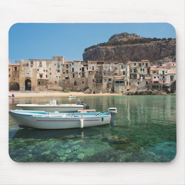 Tapis De Souris Ville de Cefalu en Sicile (Devant)