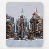 Ville de fantasy futuriste Art de la skyline de sc