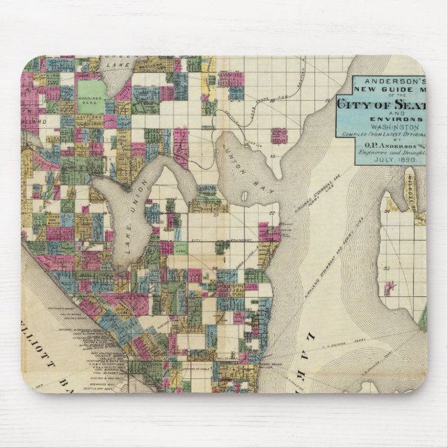 Tapis De Souris Ville De Seattle Et Environs (Devant)