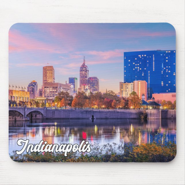 Tapis De Souris Ville D'Indianapolis, Indiana, États-Unis (Devant)