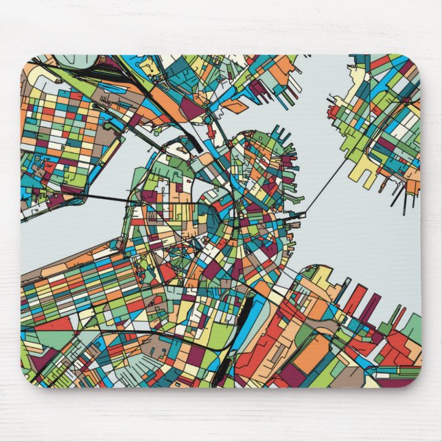 Tapis De Souris Ville Etats-Unis de Boston (Devant)