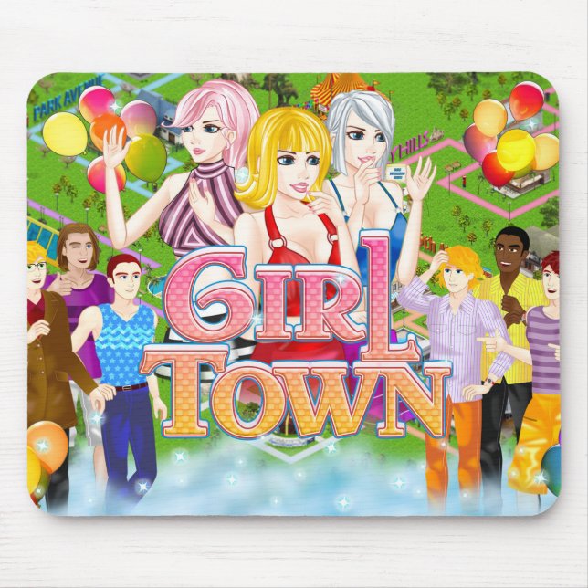 Tapis De Souris Ville Mousepad de fille (Devant)