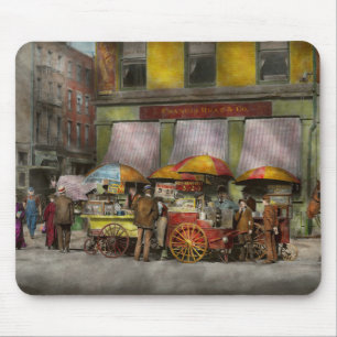 Tapis De Souris Ville - NY- Chariots-repas sur Broadway NY - 1906