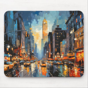 Tapis De Souris Ville Paysage Concept Paysage Coloré Abstrait