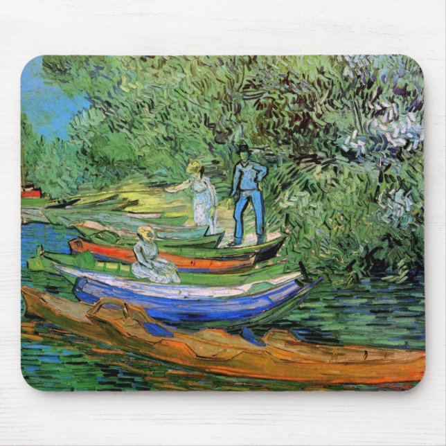 Tapis De Souris Vincent van Gogh - Banque de l'Oise à Auvers (Devant)