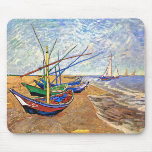 Tapis De Souris Vincent Van Gogh - Bateaux De Pêche Sur La Plage