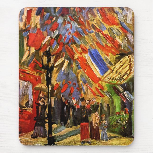Tapis De Souris Vincent Van Gogh - Célébration du 14 Juillet (Devant)