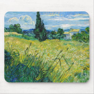 Tapis De Souris Vincent van Gogh - Champ de blé vert avec Cypress