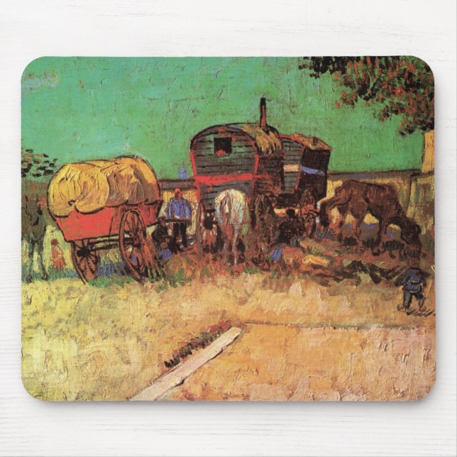 Tapis De Souris Vincent van Gogh - Encampement des caravanes tziga (Devant)