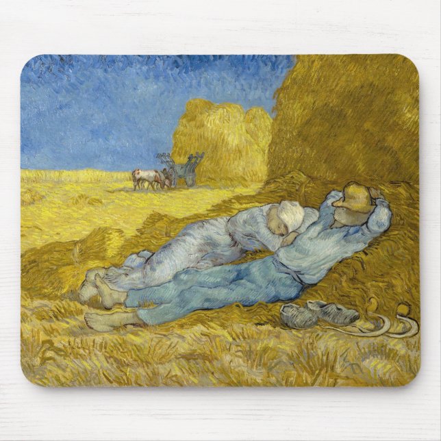 Tapis De Souris Vincent Van Gogh - Mion, Repos / Travail / Siesta (Devant)