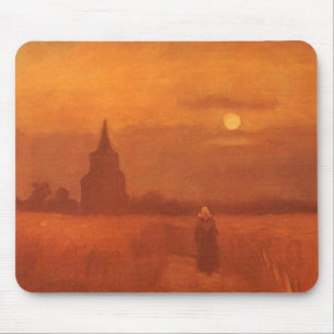 Tapis De Souris Vincent van Gogh - Vieille tour dans les champs