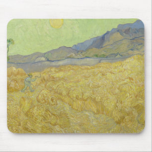 Tapis De Souris Vincent van Gogh - Wheatfield avec une Faucheuse