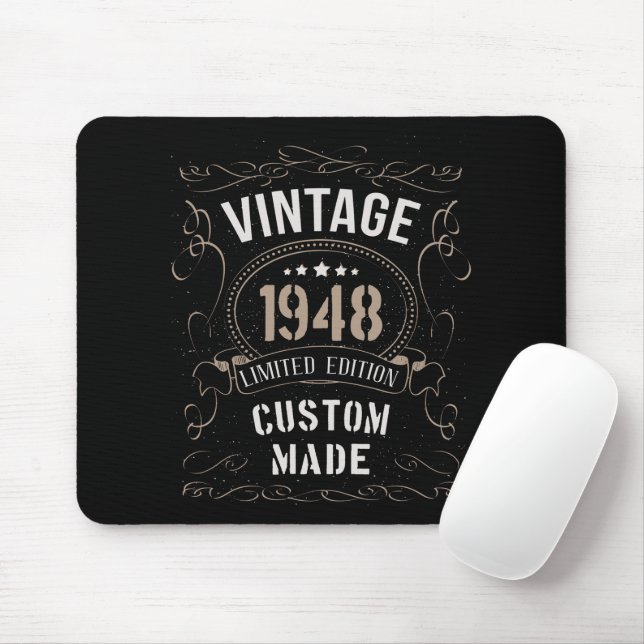 Tapis De Souris Vintage 1948 Limited Edition Custom made (Avec souris)