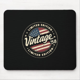 Tapis De Souris Vintage 67e anniversaire Hommes Nés 1958 67 Ans B