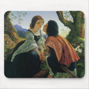 Tapis De Souris Vintage Art, Lovers at Dusk, Sir Joseph Noel Paton
