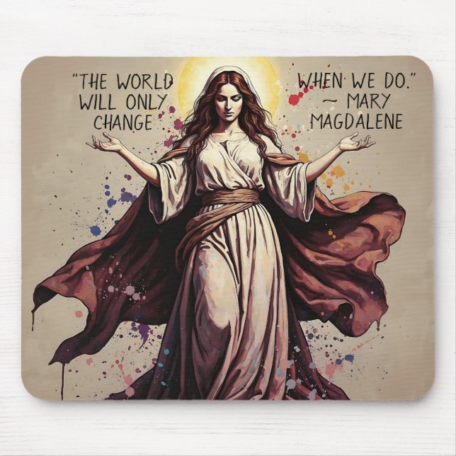 Tapis De Souris Vintage Art Mary Magdalene Quote  (Devant)