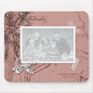 Tapis De Souris Vintage Beach Memories Cadre photo Mousepad